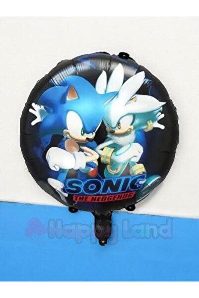 Happyland بالون فويل سونيك أسود - 45 سم