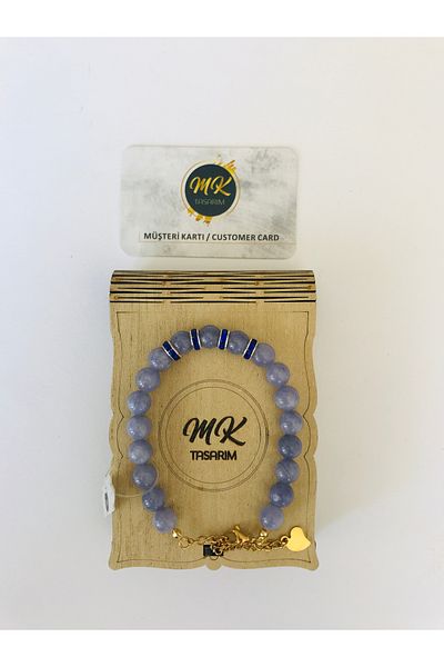 MK tasarım MK Design - Real Purple Quartz Stone Bracelet MKT2008