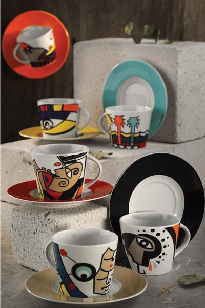 Kütahya Porselen Free Time 12 Piece Coffee Set for 6 People