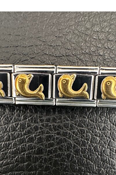 MAZEN 1 Adet İtalyan Bileklik Charmları Yunus Figürlü