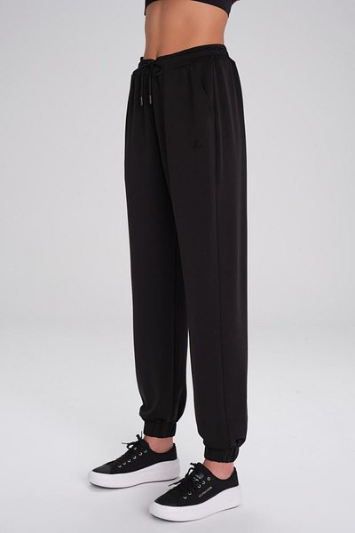 Haşema Soft Texture Black Jogger Pants - Elastic Leg, Sweatpants ACT-5