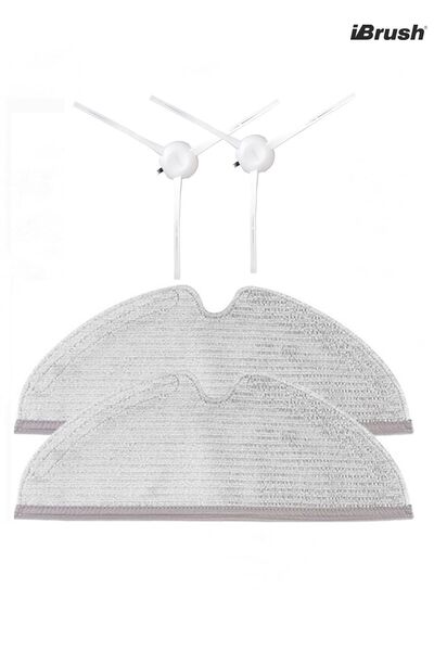 ibrush Dreame F9 - Συσκευασία με 2 πλαϊνές βούρτσες και 2 υφάσματα από ίνες, συμβατό με Dreame F9
