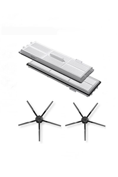 ibrush Roborock S7 Sonic - 2-pack Hepa Filter and Black Side Brush, Compatibl...