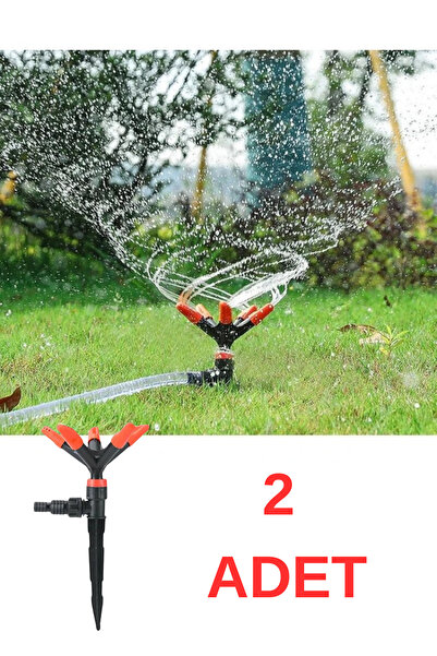 Vekorr 2 Adet 360 Dönebilen Hareketli Pratik Bahçe Çim Sulama Fıskiyesi 5 Kol...