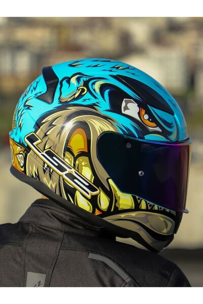 LS2 RAPID 2 NEO MAVİ-MOR KASK ÇİFT CAMLI