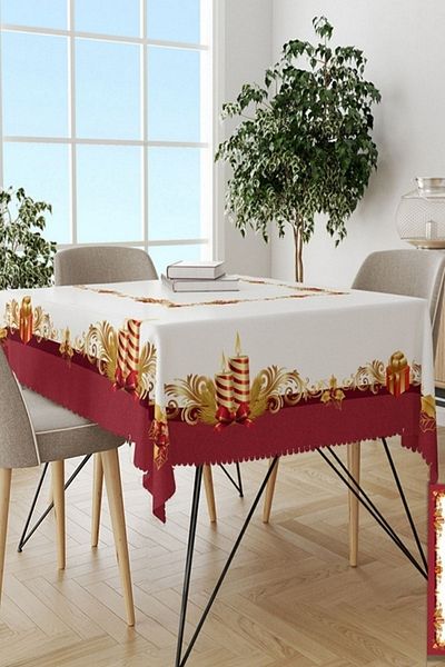 3D ELSE HALI Else New Year Concept Decorative Stain-Proof Tablecloth Ps44