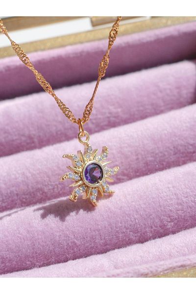 Reorah Collection Rapunzel Minimal Technical Necklace - Sun Entry Design