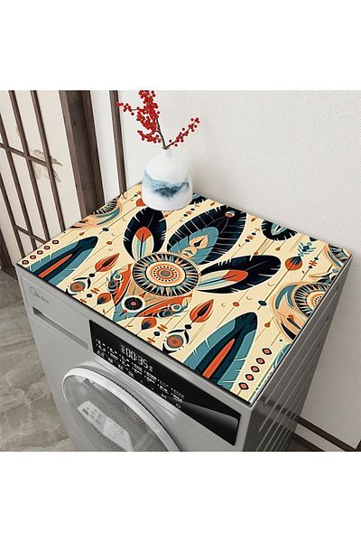 3D ELSE HALI Washing Machine Dryer Refrigerator - Liquid Proof Non-Slip, Washable Cover