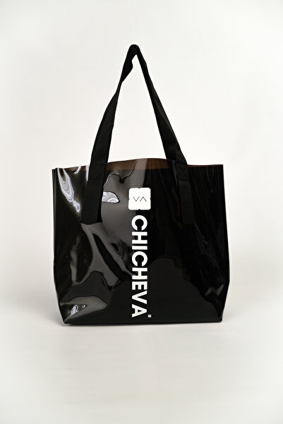 Chicheva Kadın Plaj Çantası - Baskılı+Şeffaf