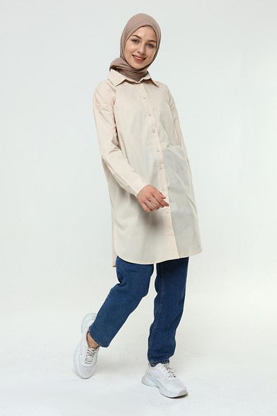 ilmek Women's Plain Oversize Shirt