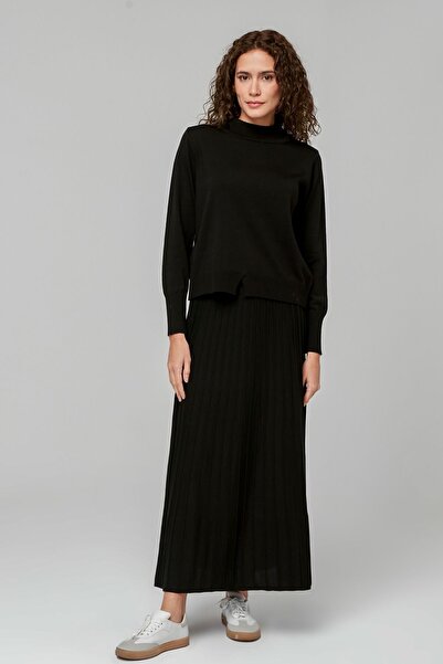 ilmek Σετ γυναικεία πλεκτά πουλόβερ φούστα