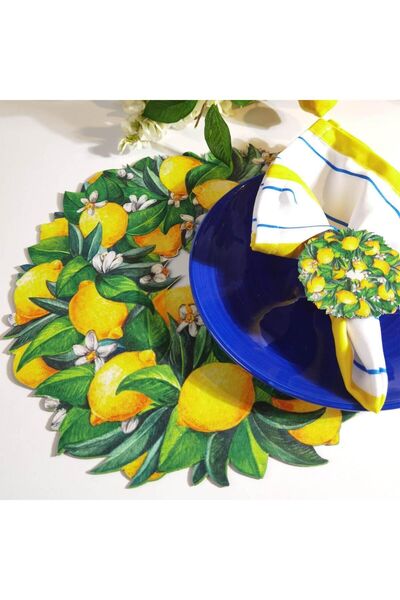 Maxxdeco 12 Parça Servis Takımı,desenli 4supla,4peçete Halkası,4servis Peçetesi,amerikan Servisi,runner