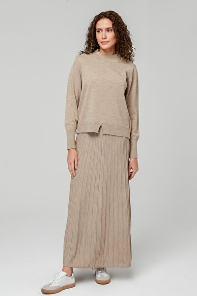 ilmek طقم تنورة سترة تريكو نسائية