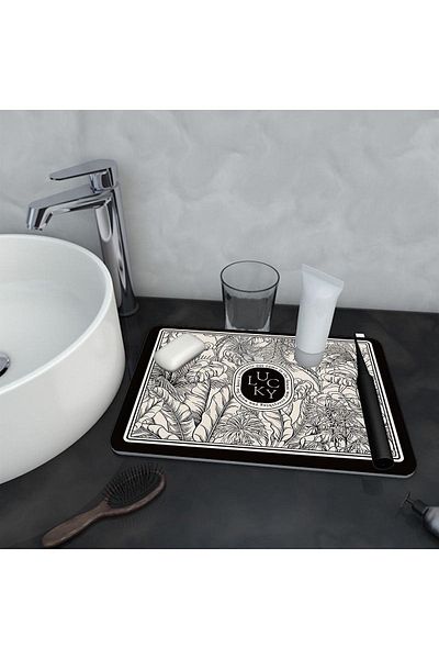 Else Dekor Water Absorbent Bathroom Organizer Σαμπουάν ντους Σαπούνι Κύπελλο Οδοντόβουρτσα Pad Organizer Χαλάκι παρουσίασης