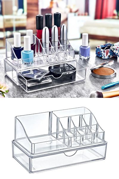 Else Dekor Else Διαφανές Μικρό Συρτάρι Pyramid Cosmetic Organizer Organizer Els523