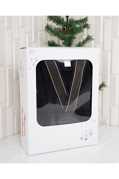 Baveno Μπουρνούζι με μοτίβο Unisex για ενήλικες - 100% βαμβάκι
