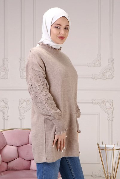 ilmek Pulover de damă din tricotaj cu mâneci din nurcă