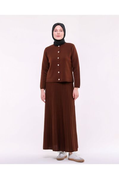 ilmek Γυναικεία Πλεκτά Φούστα Ζακέτα Σετ 23319