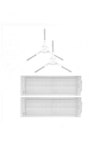 ibrush Filtru Hepa compatibil Mi Robot Vacuum Mop Pro, pachet de 2 și perie laterală albă, pachet de 2