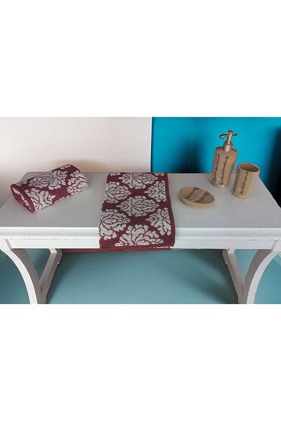 Özdilek Pack of 2 Özdilek Living Claret Red Hand-Face Towels - 50x90
