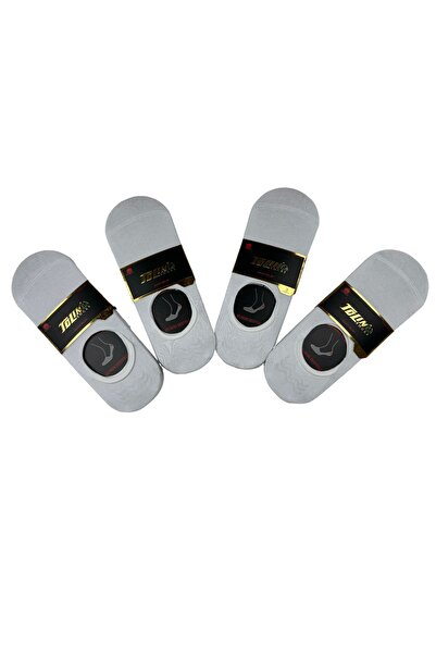 TOLIN Чоловічі білі балетки з трикотажу - набір з 12 пар, з нековзним каблуком, невидимі 10100