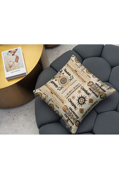 Else Dekor Husă de pernă decorativă pe două fețe cu imprimare digitală cu model minim 43x43cm