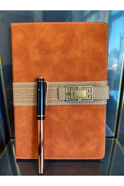 MRShopping MR Leather Lined Notebook and Pen Set - Gift Special Design
