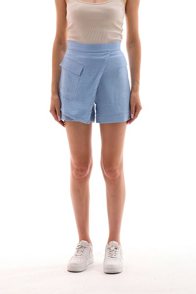 Shine Fine Pantaloni scurți de damă cu talie înaltă cu buzunare dublu – Mini și stil rapid pentru confort de vară