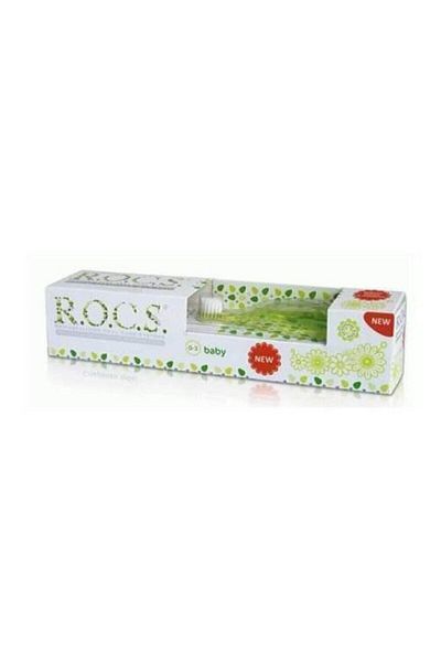 R.O.C.S. Baby 0-3 Year Old Toothbrush and Paste Set