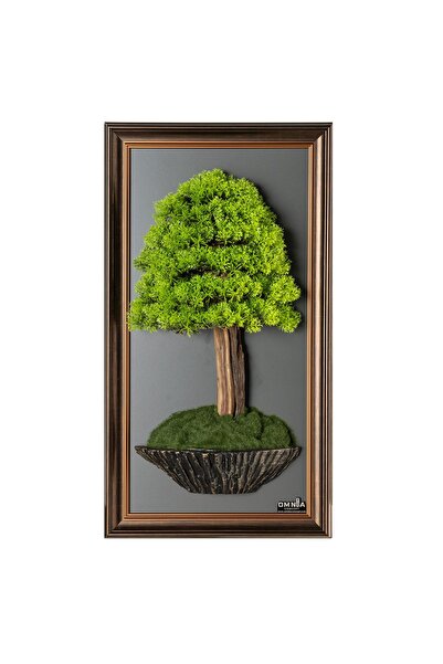 Omnia Concept Bonsai Tablaeu - 6C - Mdf Plaka Üzerinde Çerçeveli 3 Boyutlu Ya...