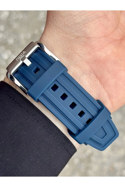 Fiesta Navy Blue Silicone Band Men's Wristwatch