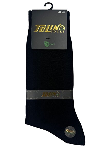 TOLIN Black Bamboo Men's Socks Set of 12 - 14100