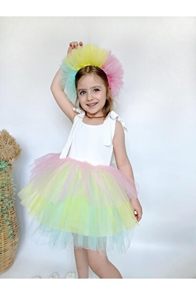 Linola Baby Kids Rochie de petrecere pentru fete cu coroană - Jolie