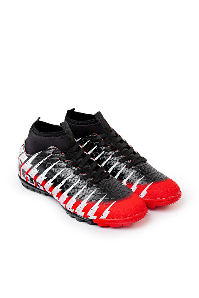 Freemax Freemax.1452 Червени Черни Унисекс Футболни Обувки с Изкуствена Трева - С Чорапи