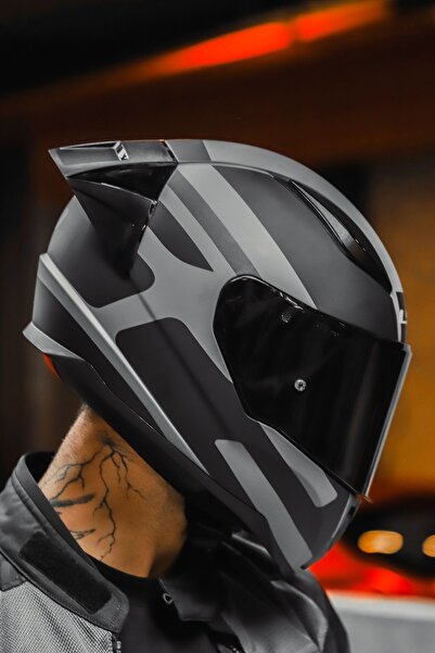 LS2 RAPID RACE SETHDES GRİ-SİYAH KASK