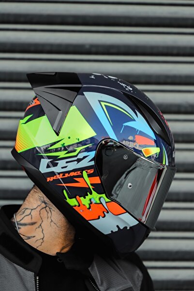 LS2 RAPİD RACE TAGLINE MAVİ-NEON SARI