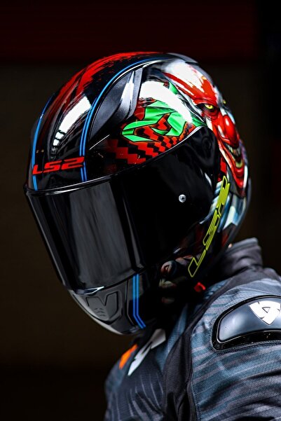 LS2 Rapid 2 Happy Dreams Kask Siyah Vizörlü (CAMLI)