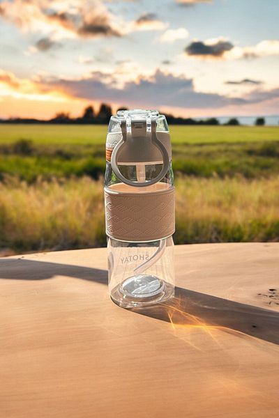 YDGR 600ml Dual-Use Mouthpiece with Silicone Grip - Water Bottle, with Straw and without Straw, Lockable