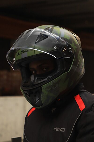 LS2 RAPID 2 RACE THUNDER  BIRDS MAT YEŞİL-SİYAH-GRİ KASK