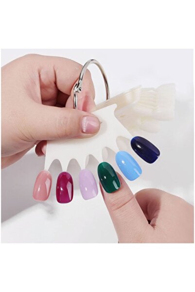 Beauty Box 9 Adet 6'lı Taç Oje Renk Sergileme Kartelası Halka Dahil 54 Renk