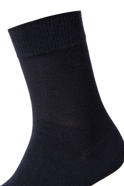TOLIN Navy Blue Bamboo 6-Piece Men's Diabetes Socks - Non-Tightening Elastic, Breathable 14408