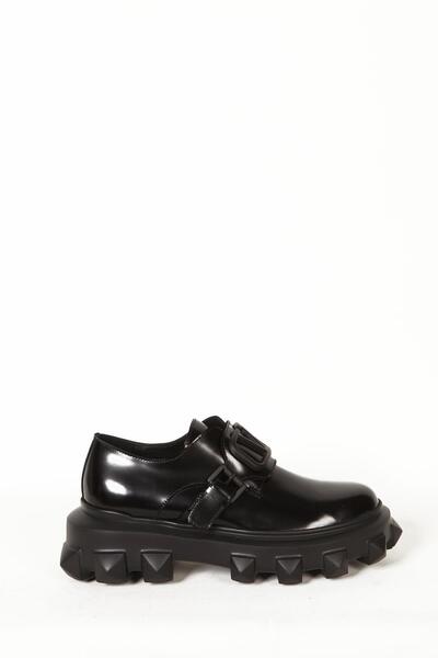 Genel Markalar Kadın Siyah Rugan Toka Detaylı Ayakkabı