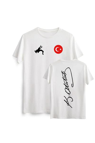 Pisa Art Μπλουζάκι με υπογραφή Ataturk Unisex Oversize - Ενήλικες και Παιδιά