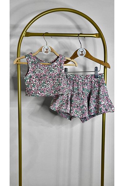 Bambi Kids Crop Shorts and Skirt Set