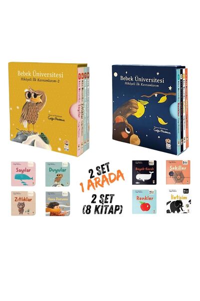 Sincap Kitap Bebek Üniversitesi Hikayeli İlk Kavramlarım Set