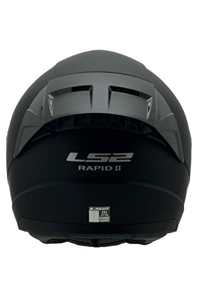 LS2 Rapıd 2 Race Mat Siyah Kapalı Motosiklet Kaskı Gökkuşağı Camlı