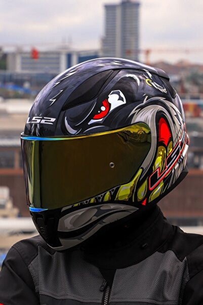 LS2 RAPID 2 SPOX GRİ-KIRMIZI KASK