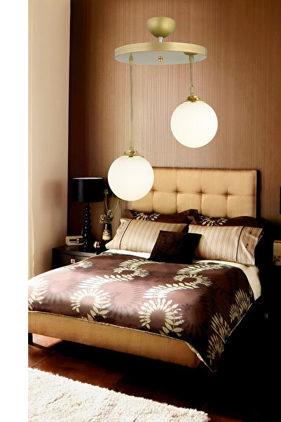 KARDELEN AYDINLATMA AVİZE Kardelen Sarkıt Tepsi Eskitme 2'li Beyaz  Glop  Cam...