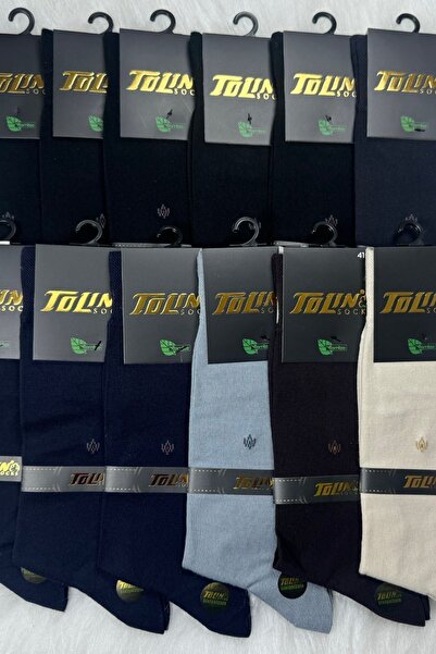 TOLIN 14190 Модель Чоловічий 12-паковий набір кольорових бамбукових шкарпеток