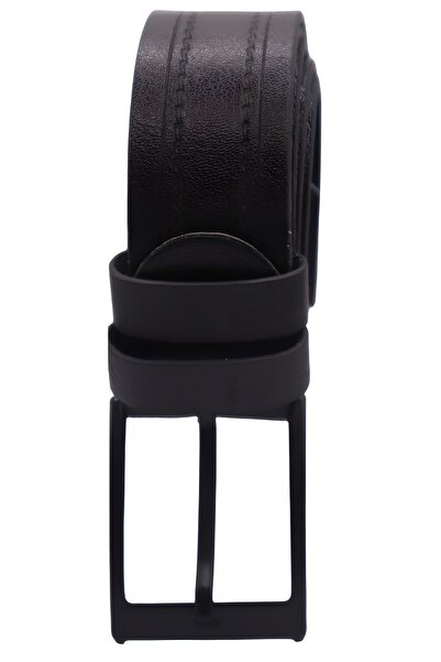 Astakos Ανδρικό ιταλικό ριγέ μαύρο κοστούμι υφασμάτινο παντελόνι Vegan δερμάτ...